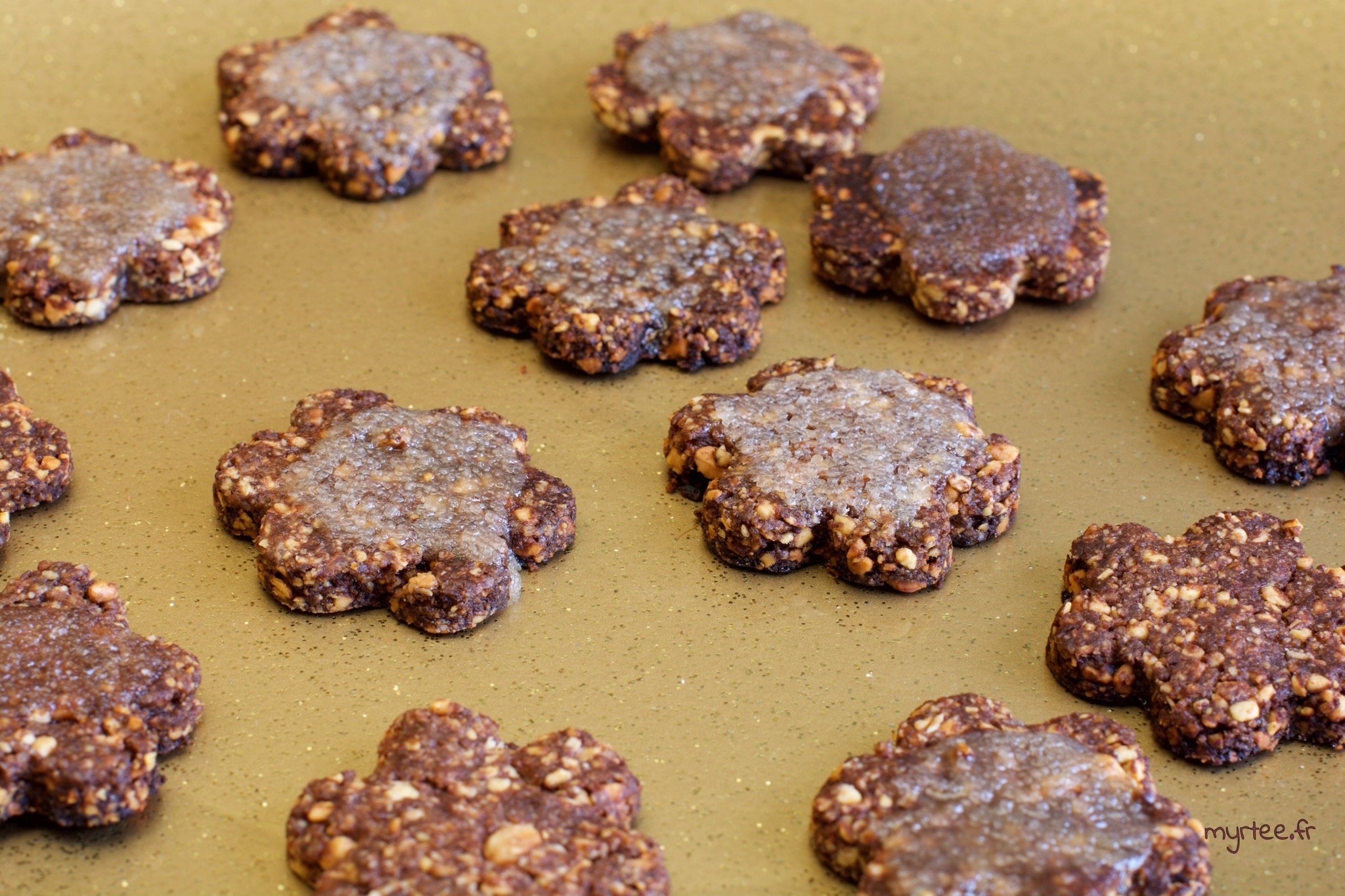 Des biscuits choco-cacahouètes