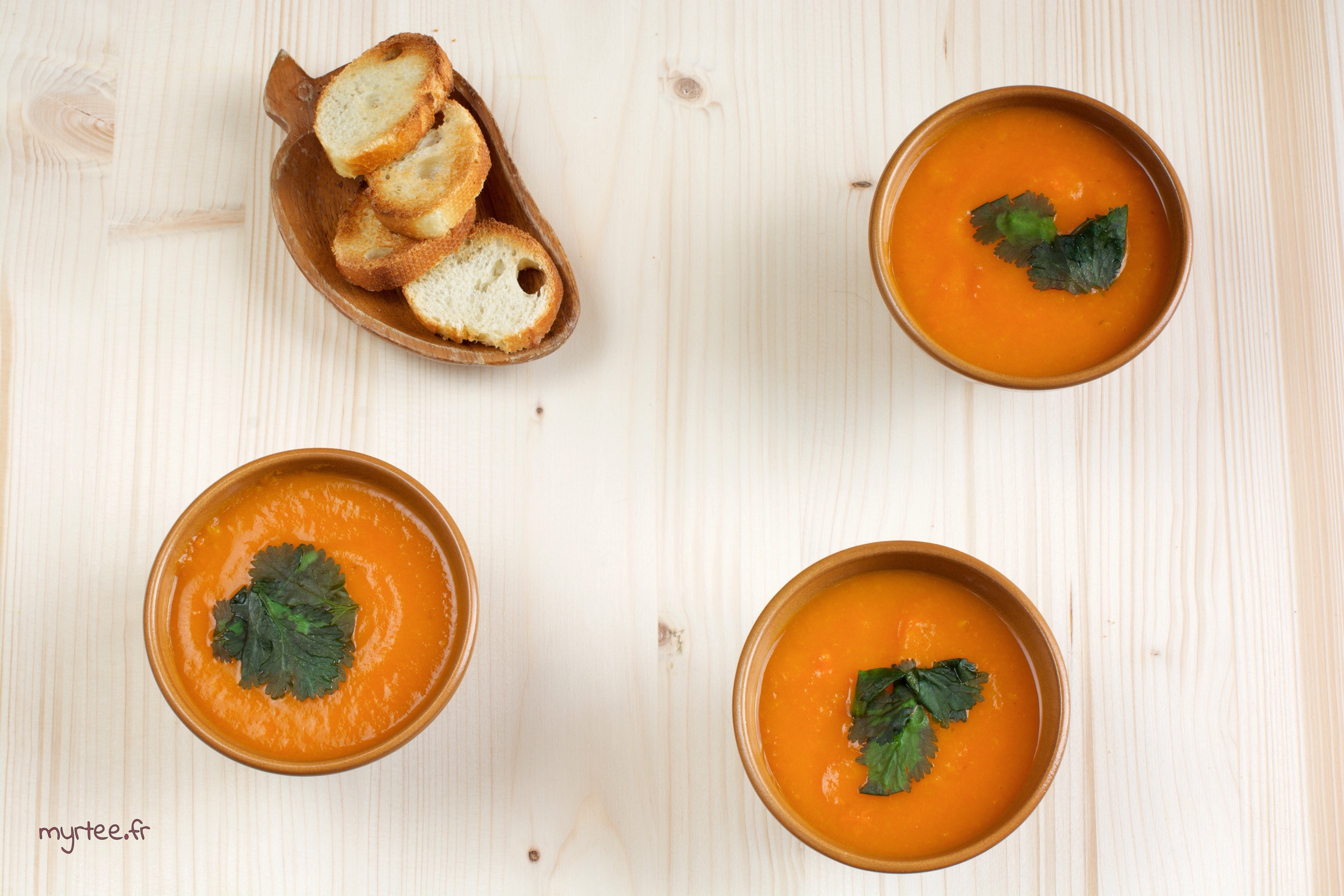 Une soupe de carottes curcuma-gingembre