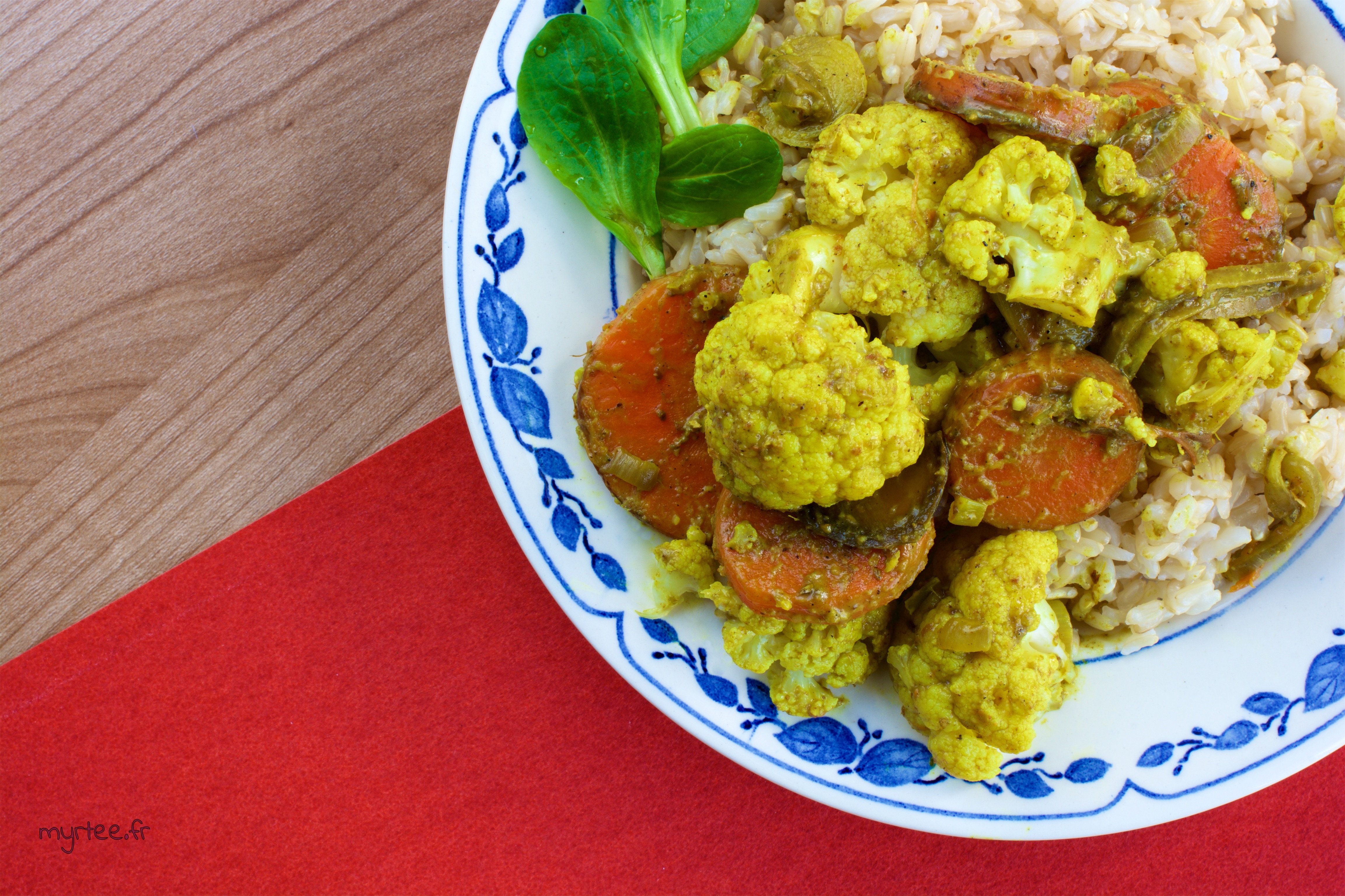 Un curry de chou fleur (Vegan) 
