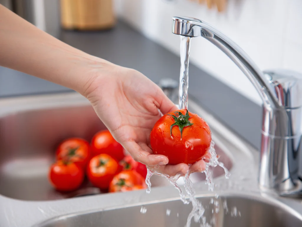 Non, rincer vos fruits et légumes à l’eau ne suffit pas : ce qu’il faut vraiment faire pour enlever les pesticides rincer à l'eau ne suffit pas pesticides