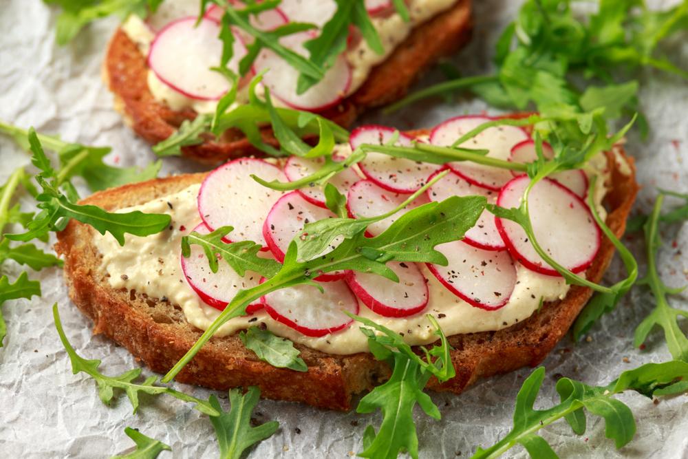 tartine petit pois radis