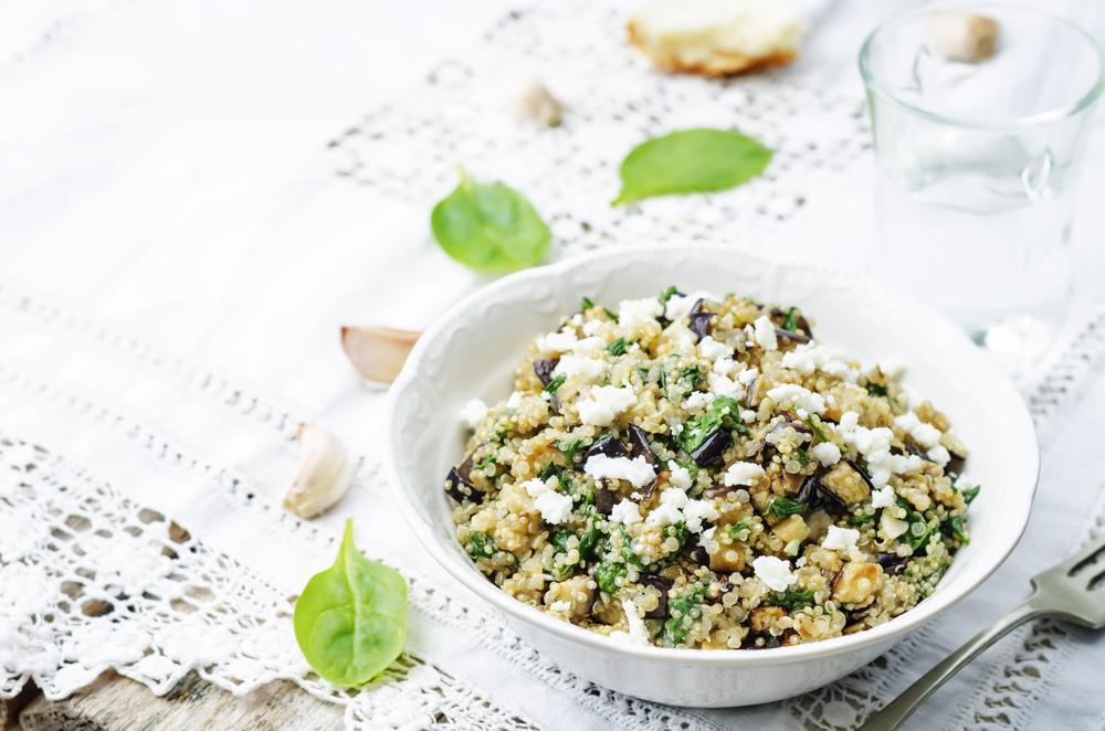 quinoa aubergine