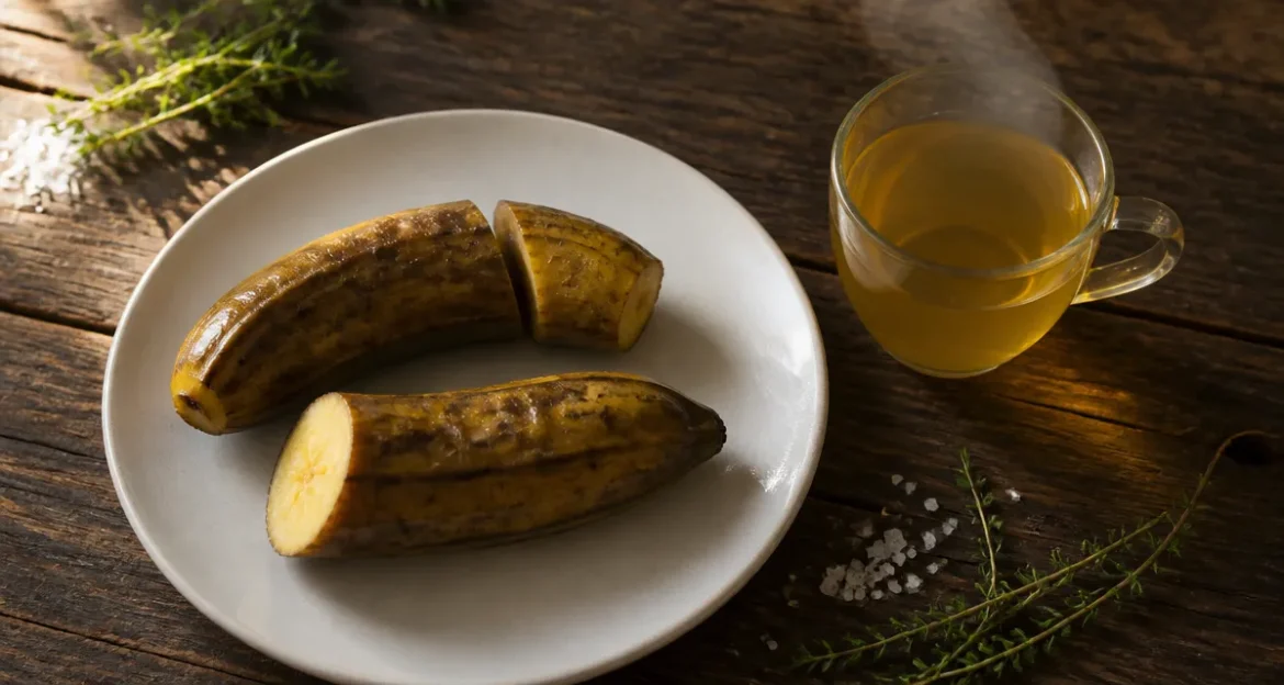 banane bouillie bienfaits assiette infusion