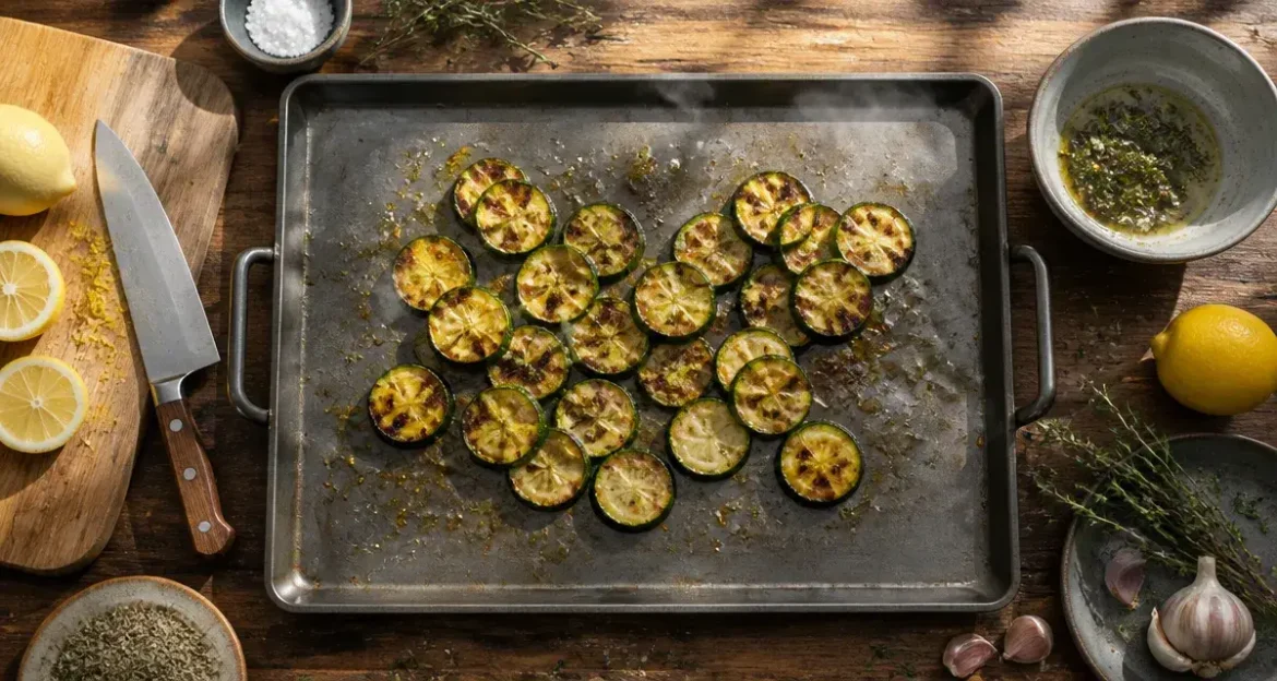 Courgettes à la plancha : 3 techniques de découpe pour une cuisson parfaite sans ramollir Courgette a la plancha : rondelles de 5 mm dorées