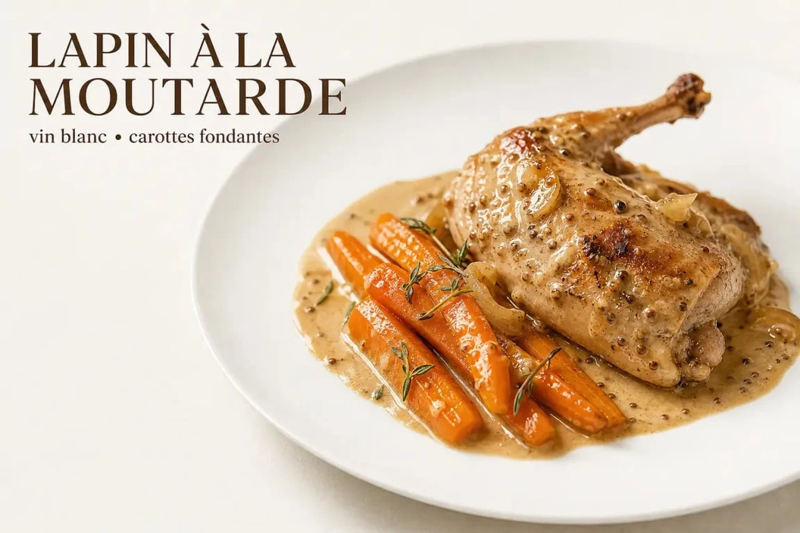 Meilleure recette de lapin au Cookeo à la moutarde et au vin blanc