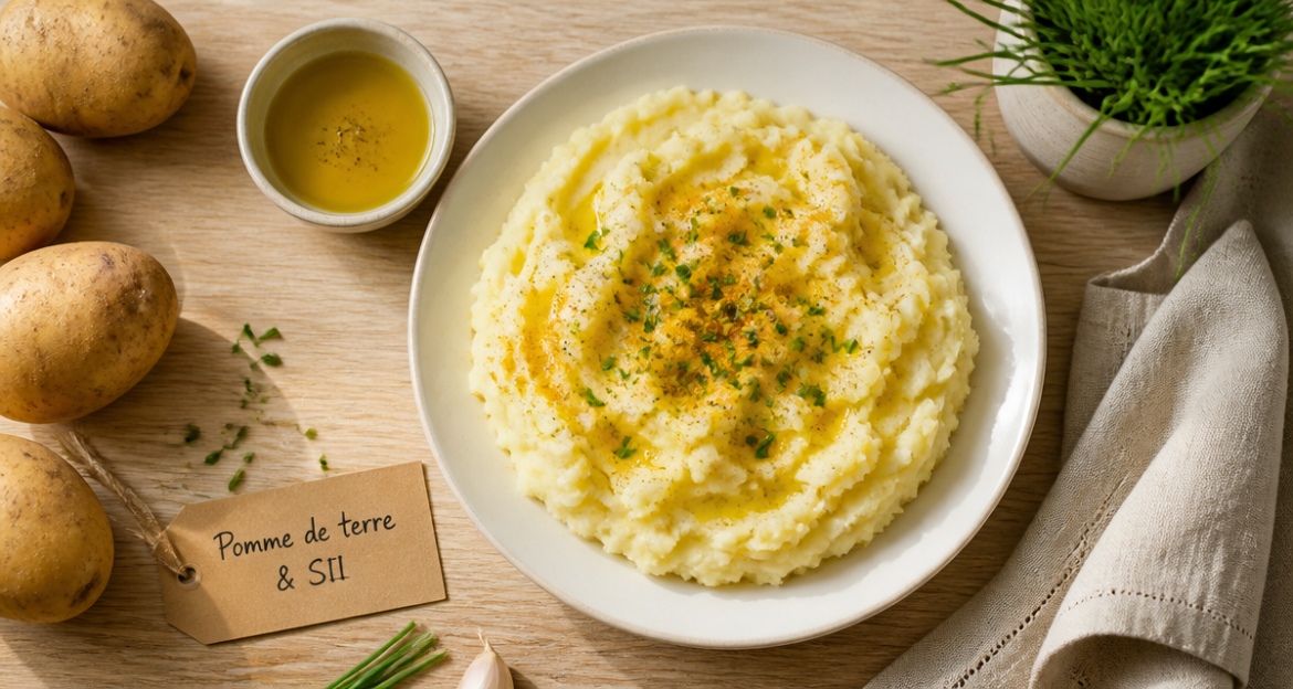 Pomme de terre et intestin irritable : 3 modes de cuisson pour éviter les crises Pomme de terre et intestin irritable, écrasé sain sur assiette