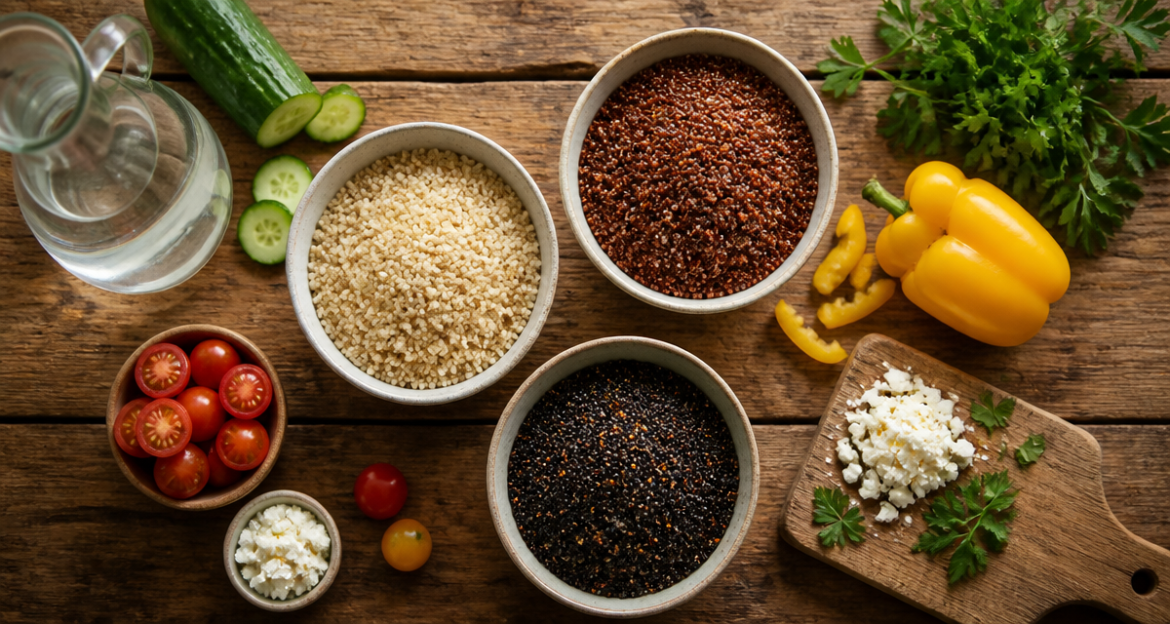 qu est ce que le quinoa bols blanc rouge noir salade