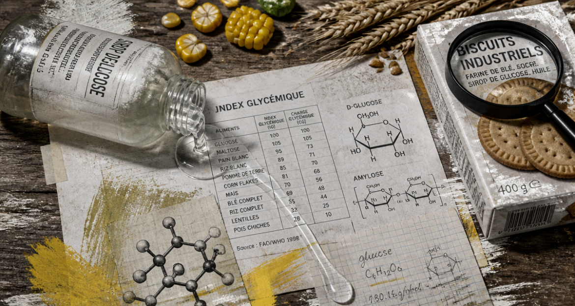 sirop de glucose sante sur table avec index glycémique