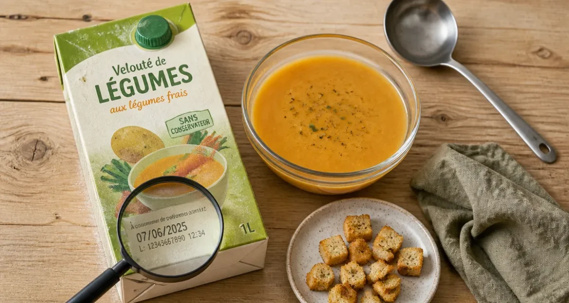soupe en brique périmée combien de temps sur une table