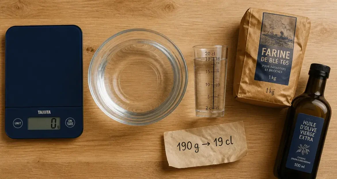 190 g en cl : 19 cl d’eau, verre doseur