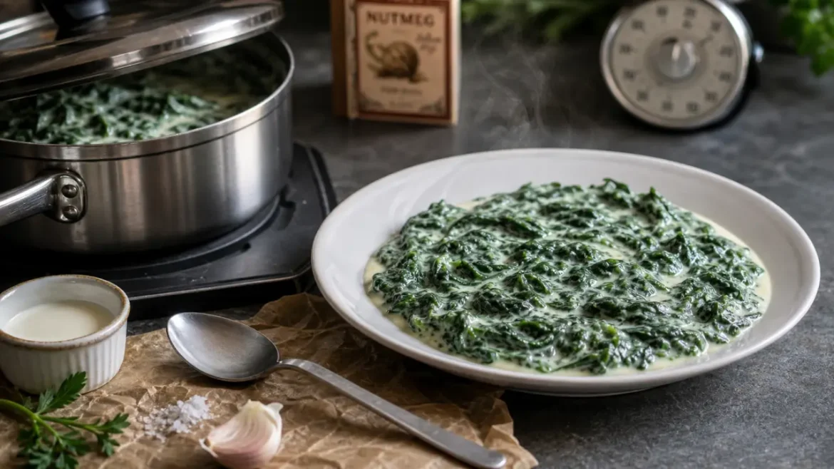 Épinards à la crème surgelés : 8 à 12 min à la casserole ou 6 à 10 min au micro-ondes, sans texture aqueuse epinard a la creme surgelé en casserole, texture onctueuse sans eau