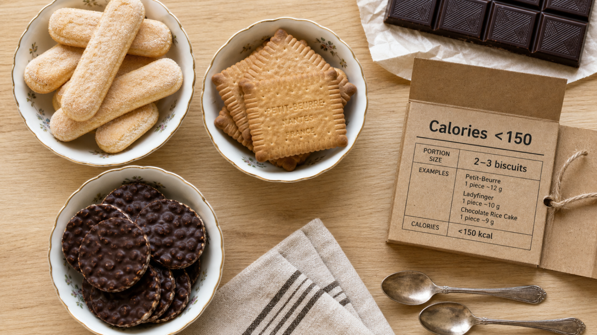 Gateau les moins calorique : 25 kcal par biscuit boudoirs petit-beurre
