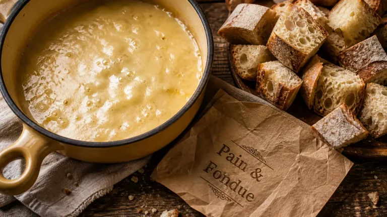 Pain pour la fondue : dés de pain de campagne prêts à tremper