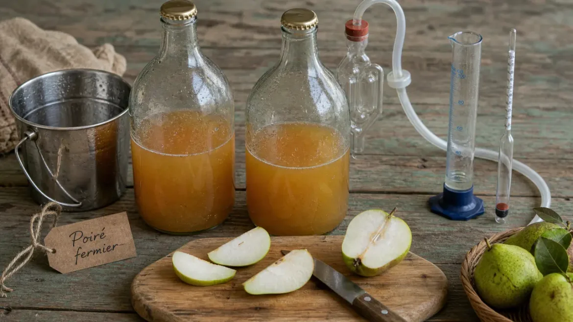 Recette du poiré maison : poiré 12-15°C, prise de mousse sans casse