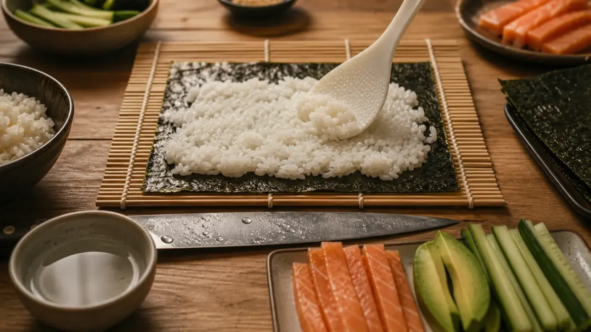 Comment faire des sushi : riz vinaigré et roulage serré