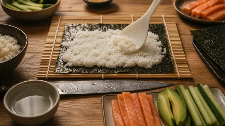 Comment faire des sushi : riz vinaigré et roulage serré