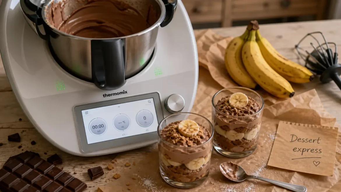Dessert dernière minute au Thermomix : choisir la bonne recette en 5, 10, 15 ou 20 minutes Dessert dernière minute thermomix : crème chocolat-banane en 10 minutes