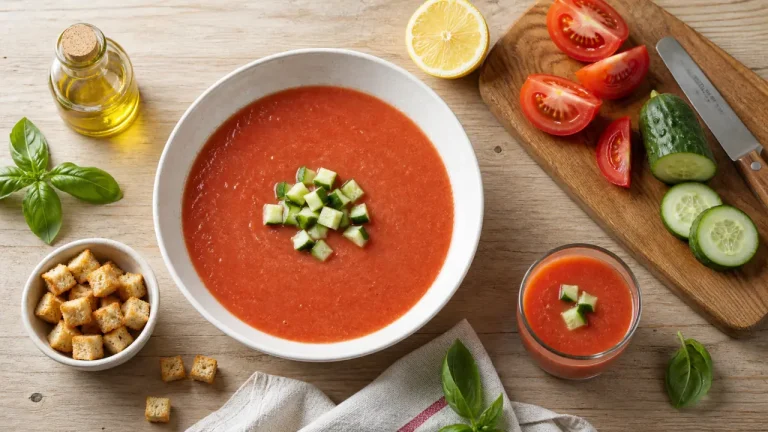 Gaspacho tomate concombre velouté bien lisse