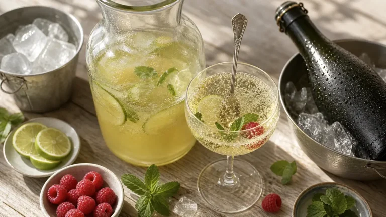 Soupe champenoise recette au Cointreau, crémant ou prosecco en verre avec bulles