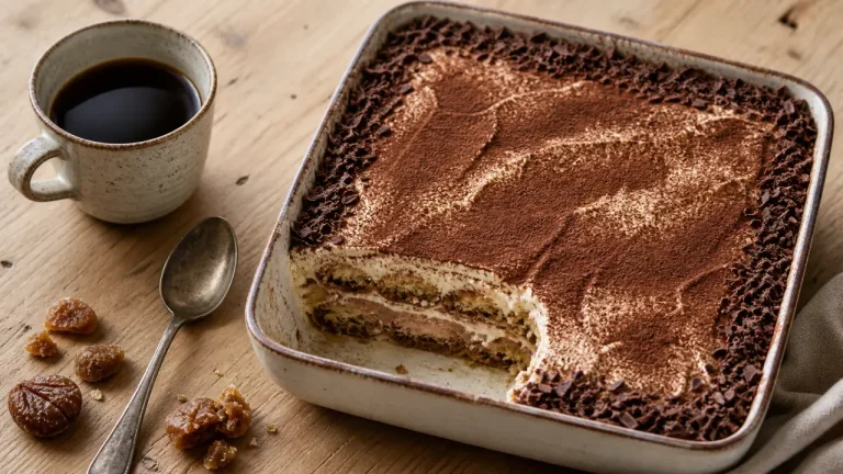 Tiramisu aux marrons, crème mascarpone et cacao