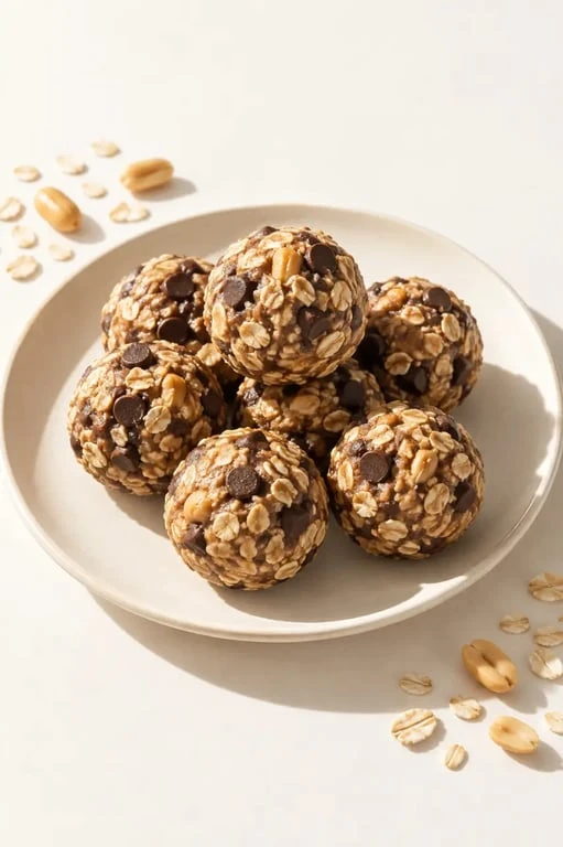 Recette avec beurre de cacahuète : bouchées énergétiques sans cuisson aux flocons d’avoine