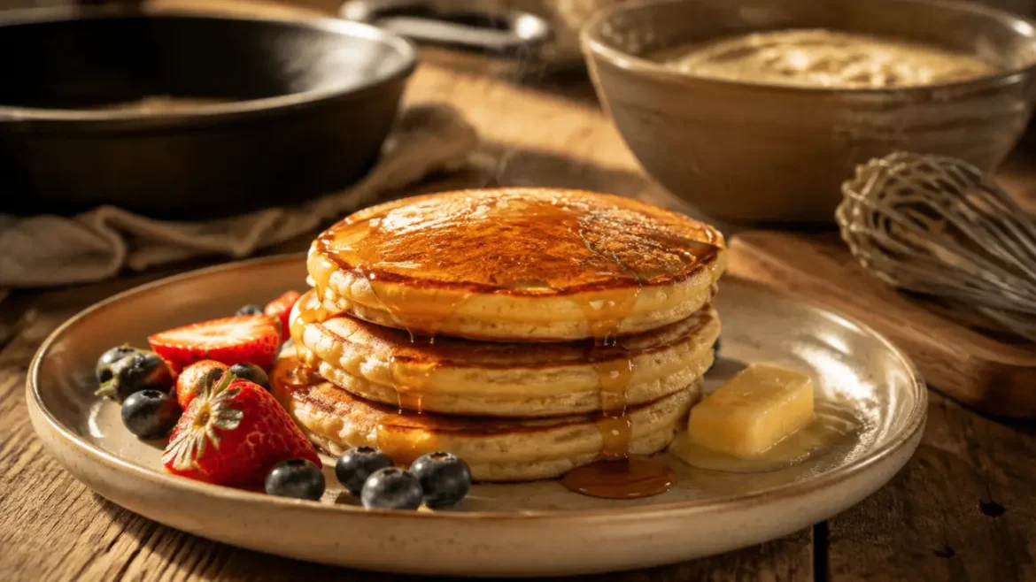 Pancakes fluffy réussis : pâte épaisse, feu doux et bulles à surveiller Pancakes recette fluffy : pancakes moelleux au sirop d’érable