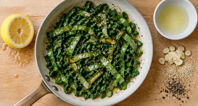 Chou kale recette simple citronnée, prêt en 10 minutes