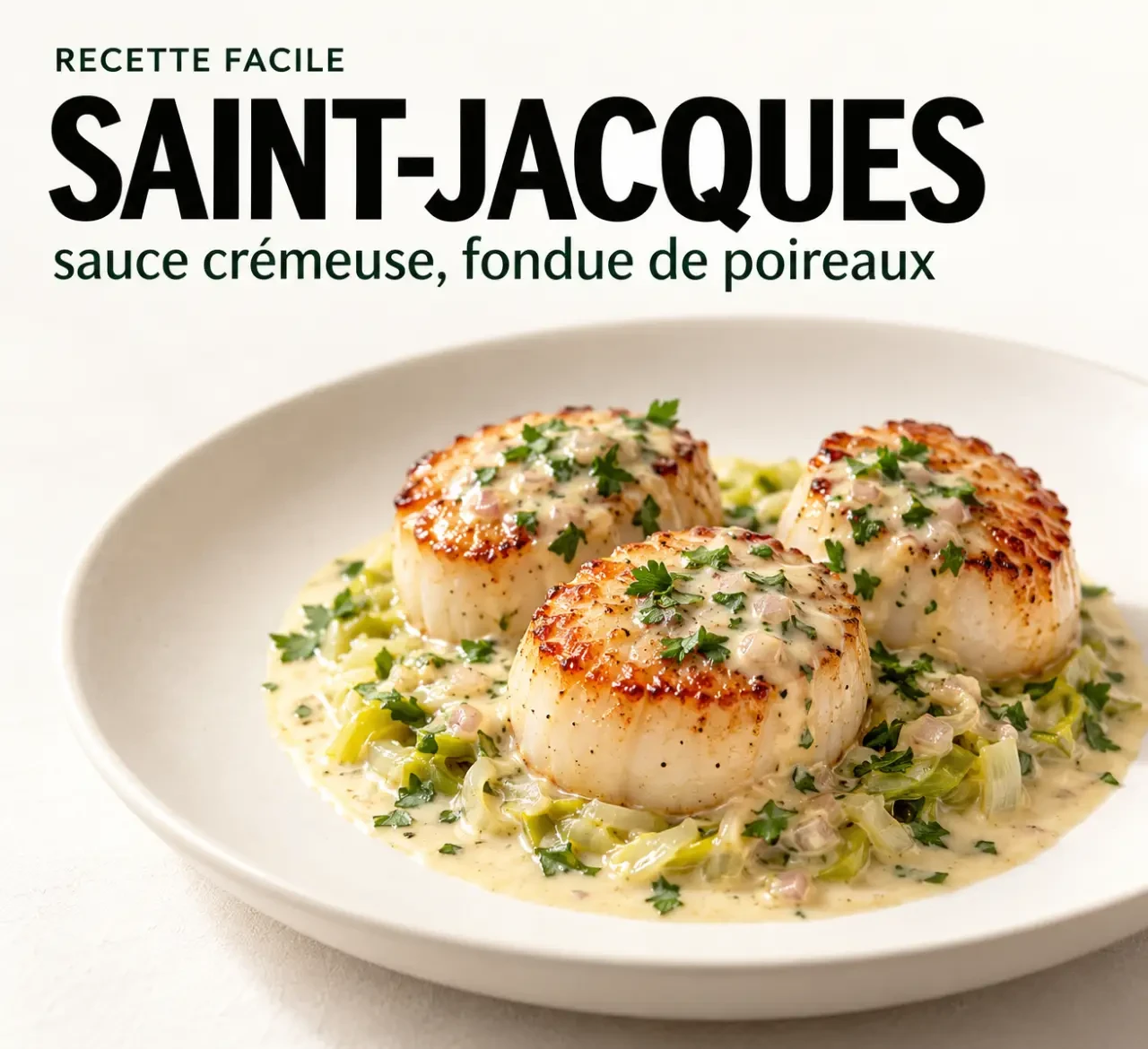 Recette de coquille Saint-Jacques facile à la crème et à l'échalote