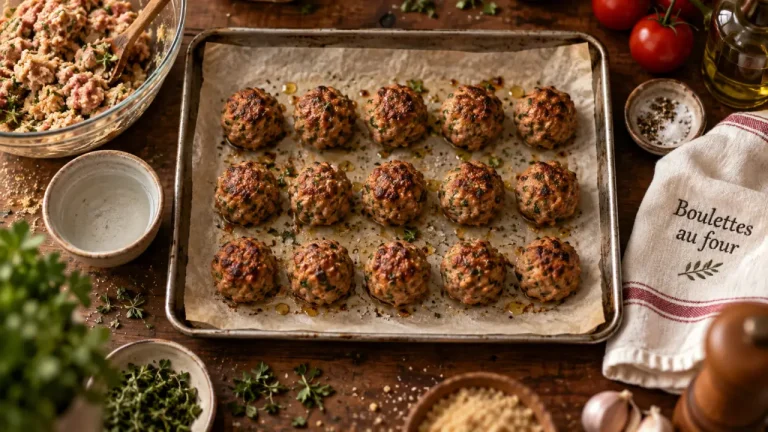 Recette boulette de viande facile : boulettes au four dorées