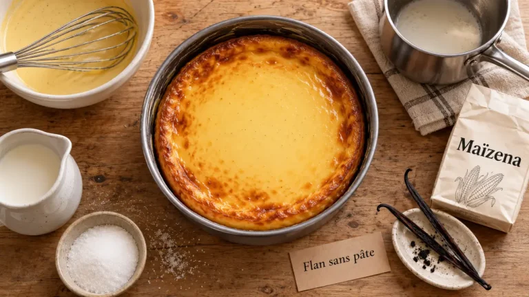 Recette de flan rapide et facile : flan sans pâte crémeux