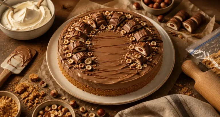 Recette gâteau kinder bueno simple sans cuisson, 4 heures au frais