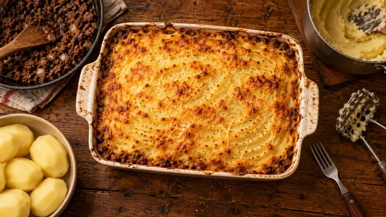 Recette hachis parmentier simple, gratin doré à la purée