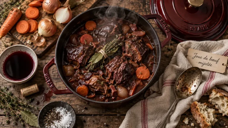 Recette joue de bœuf facile et rapide en cocotte, joue fondante