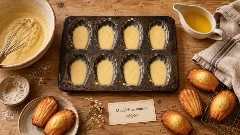 Recette madeleines facile : madeleines maison, repos 2 heures, cuisson en deux temps